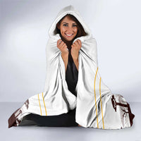 South Africa Wildlife Pride Hooded Blanket Big Five with National Flag and Protea Floral Accent