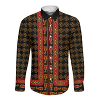 Cameroon Toghu Heritage Long Sleeve Button Shirt Traditional Bamenda Pattern In African