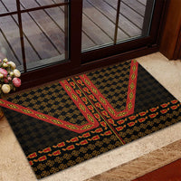 Cameroon Toghu Heritage Rubber Doormat Traditional Bamenda Pattern In African