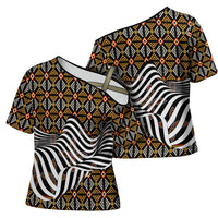 Cameroon Toghu Bamenda Cross Shoulder Shirt African Traditional Art