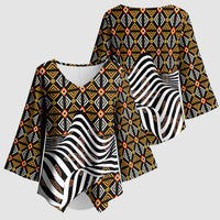 Cameroon Toghu Bamenda Kimono Sleeve Blouse African Traditional Art