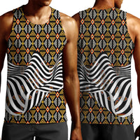 Cameroon Toghu Bamenda Men Tank Top African Traditional Art