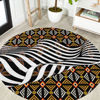 Cameroon Toghu Bamenda Round Carpet African Traditional Art