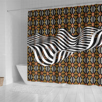 Cameroon Toghu Bamenda Shower Curtain African Traditional Art