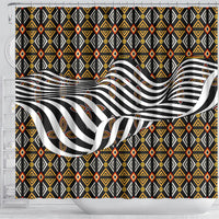 Cameroon Toghu Bamenda Shower Curtain African Traditional Art