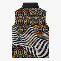 Cameroon Toghu Bamenda Sleeveless Puffer Jacket African Traditional Art