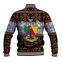 Cameroon Toghu Baseball Jacket Flag Coat Of Arms - Traditional Bamenda Art