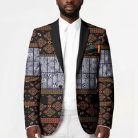 Cameroon Toghu Blazer Flag Coat Of Arms - Traditional Bamenda Art
