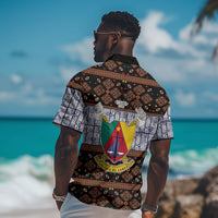 Cameroon Toghu Hawaiian Shirt Flag Coat Of Arms - Traditional Bamenda Art