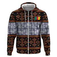 Cameroon Toghu Hoodie Flag Coat Of Arms - Traditional Bamenda Art