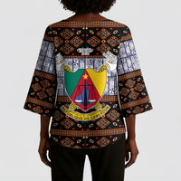 Cameroon Toghu Kimono Sleeve Blouse Flag Coat Of Arms - Traditional Bamenda Art