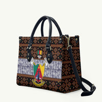 Cameroon Toghu Leather Bag Flag Coat Of Arms - Traditional Bamenda Art