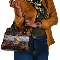 Cameroon Toghu Shoulder Handbag Flag Coat Of Arms - Traditional Bamenda Art