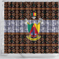 Cameroon Toghu Shower Curtain Flag Coat Of Arms - Traditional Bamenda Art