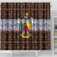 Cameroon Toghu Shower Curtain Flag Coat Of Arms - Traditional Bamenda Art