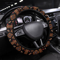 Cameroon Toghu Steering Wheel Cover Flag Coat Of Arms - Traditional Bamenda Art