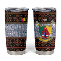 Cameroon Toghu Tumbler Cup Flag Coat Of Arms - Traditional Bamenda Art