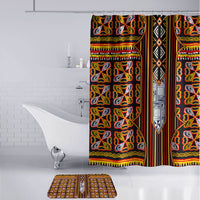 Cameroon Toghu Bathroom Set Vibrant Bamenda Tribal - Authentic African Folk Art
