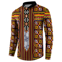 Cameroon Toghu Button Sweatshirt Vibrant Bamenda Tribal - Authentic African Folk Art