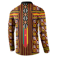 Cameroon Toghu Button Sweatshirt Vibrant Bamenda Tribal - Authentic African Folk Art