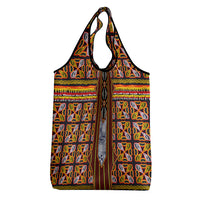 Cameroon Toghu Grocery Bag Vibrant Bamenda Tribal - Authentic African Folk Art