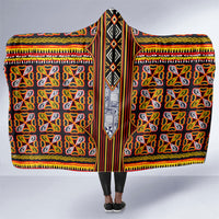 Cameroon Toghu Hooded Blanket Vibrant Bamenda Tribal - Authentic African Folk Art