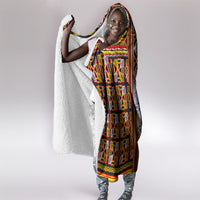 Cameroon Toghu Hooded Blanket Vibrant Bamenda Tribal - Authentic African Folk Art