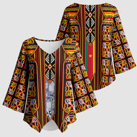 Cameroon Toghu Kimono Sleeve Blouse Vibrant Bamenda Tribal - Authentic African Folk Art