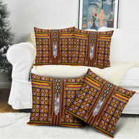 Cameroon Toghu Pillow Cover Vibrant Bamenda Tribal - Authentic African Folk Art