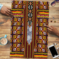 Cameroon Toghu Puzzle Vibrant Bamenda Tribal - Authentic African Folk Art