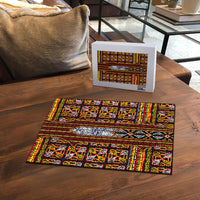Cameroon Toghu Puzzle Vibrant Bamenda Tribal - Authentic African Folk Art