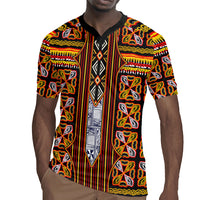 Cameroon Toghu Rugby Jersey Vibrant Bamenda Tribal - Authentic African Folk Art