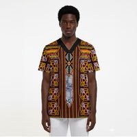 Cameroon Toghu Scrub Top Vibrant Bamenda Tribal - Authentic African Folk Art
