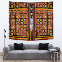 Cameroon Toghu Tapestry Vibrant Bamenda Tribal - Authentic African Folk Art