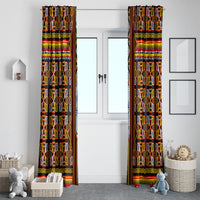 Cameroon Toghu Window Curtain Vibrant Bamenda Tribal - Authentic African Folk Art