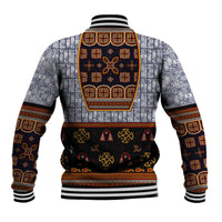 Cameroon Toghu Ethnic Heritage Baseball Jacket Traditional Bamenda Embroidery Style - African Tribal Motifs