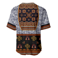 Cameroon Toghu Ethnic Heritage Baseball Jersey Traditional Bamenda Embroidery Style - African Tribal Motifs