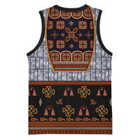 Cameroon Toghu Ethnic Heritage Basketball Jersey Traditional Bamenda Embroidery Style - African Tribal Motifs