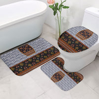 Cameroon Toghu Ethnic Heritage Bathroom Set Traditional Bamenda Embroidery Style - African Tribal Motifs
