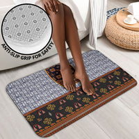 Cameroon Toghu Ethnic Heritage Bathroom Set Traditional Bamenda Embroidery Style - African Tribal Motifs