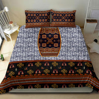 Cameroon Toghu Ethnic Heritage Bedding Set Traditional Bamenda Embroidery Style - African Tribal Motifs
