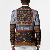 Cameroon Toghu Ethnic Heritage Blazer Traditional Bamenda Embroidery Style - African Tribal Motifs