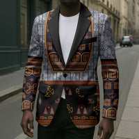 Cameroon Toghu Ethnic Heritage Blazer Traditional Bamenda Embroidery Style - African Tribal Motifs