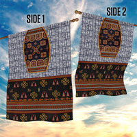 Cameroon Toghu Ethnic Heritage Garden Flag Traditional Bamenda Embroidery Style - African Tribal Motifs
