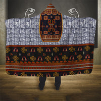 Cameroon Toghu Ethnic Heritage Hooded Blanket Traditional Bamenda Embroidery Style - African Tribal Motifs