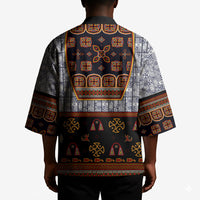 Cameroon Toghu Ethnic Heritage Kimono Traditional Bamenda Embroidery Style - African Tribal Motifs