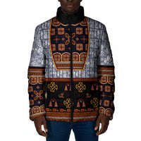 Cameroon Toghu Ethnic Heritage Padded Jacket Traditional Bamenda Embroidery Style - African Tribal Motifs