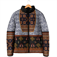 Cameroon Toghu Ethnic Heritage Padded Jacket Traditional Bamenda Embroidery Style - African Tribal Motifs