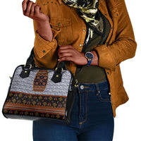 Cameroon Toghu Ethnic Heritage Shoulder Handbag Traditional Bamenda Embroidery Style - African Tribal Motifs