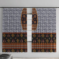 Cameroon Toghu Ethnic Heritage Window Curtain Traditional Bamenda Embroidery Style - African Tribal Motifs